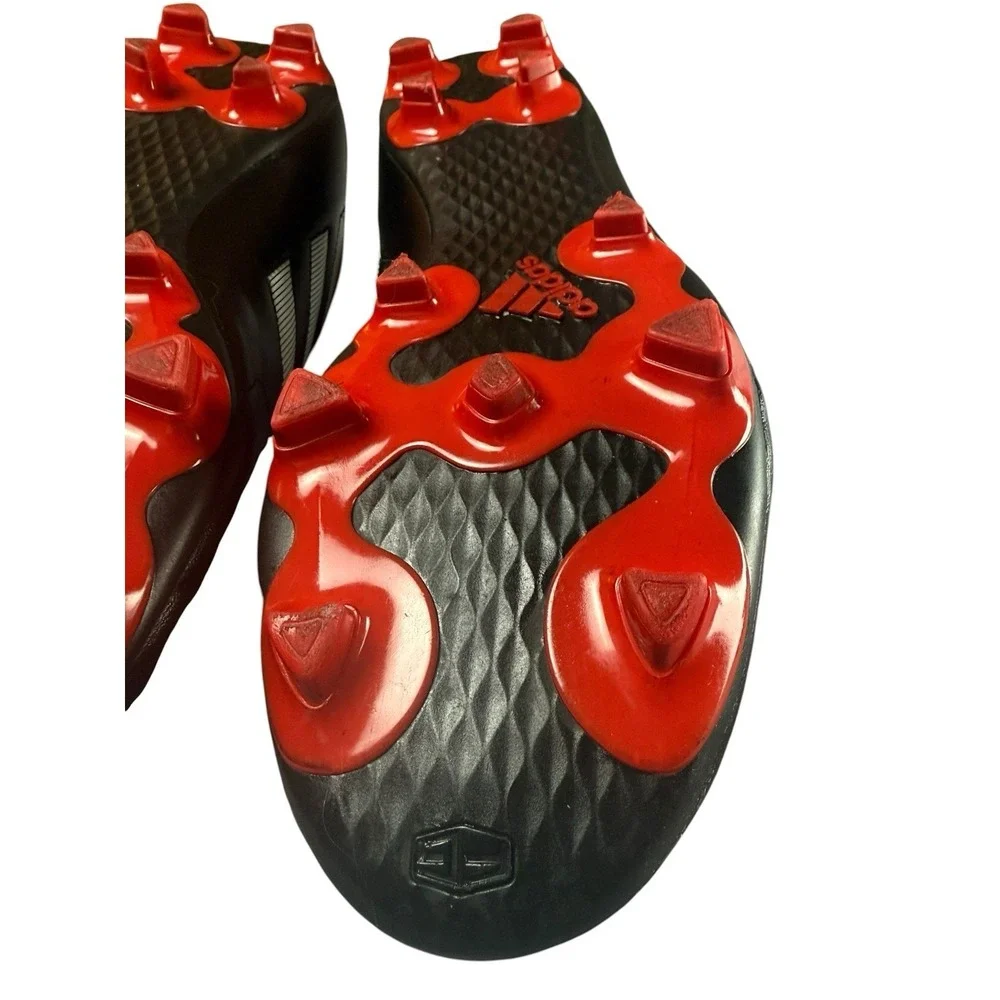 ADIDAS 12.5 Mens Soccer Cleats Black White Red FG Lace Up SGC753002